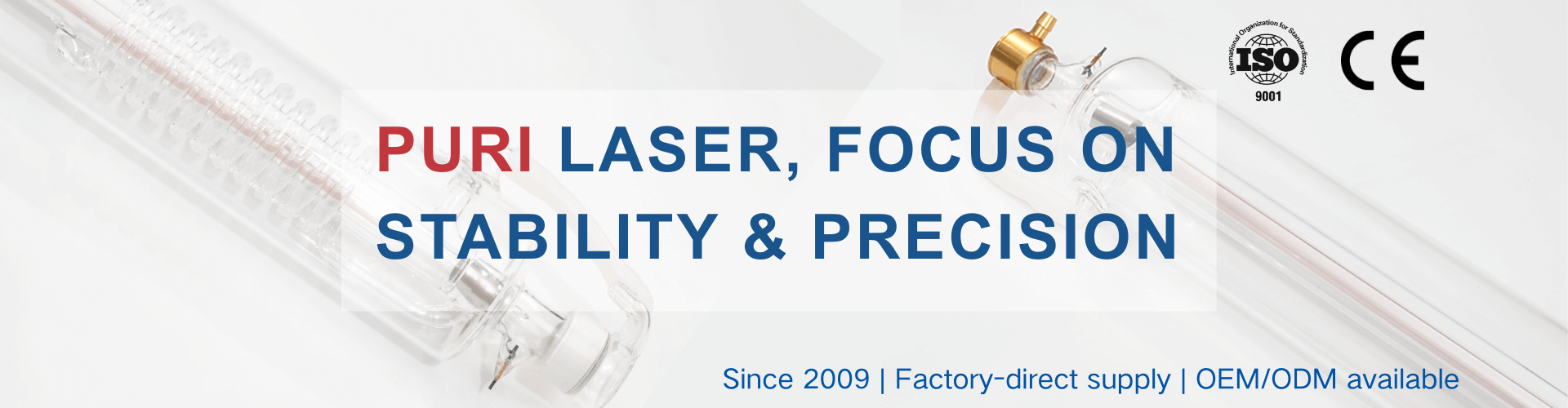 Puri CO2 Láser Tube Banner0902-1